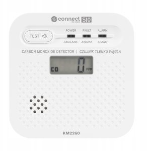 Czujnik czadu, tlenku węgla Kruger&Matz Connect S10 Tuya PN-EN50921 6