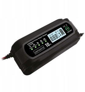 Zenwire Prostownik Ładowarka Akumulatorów Samochodowy z Funkcją Naprawy 12V 24V 10A JMD-10 11