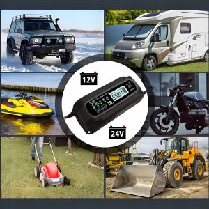 Zenwire Prostownik Ładowarka Akumulatorów Samochodowy z Funkcją Naprawy 12V 24V 10A JMD-10 4