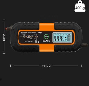 Zenwire Ładowarka Prostownik Akumulatorowy Samochodowy z Funkcją Naprawy AGM 6V 12V JMD-6S 8