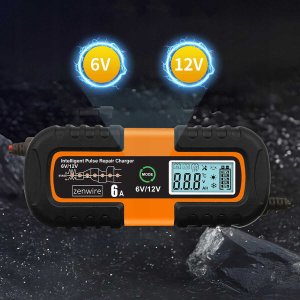 Zenwire Ładowarka Prostownik Akumulatorowy Samochodowy z Funkcją Naprawy AGM 6V 12V JMD-6S 9