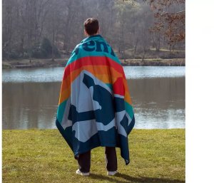 Lifeventure Koc podróżny Fleece Lined Blanket - Niebieski 4
