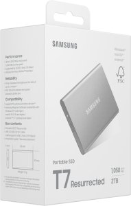 Dysk zewnętrzny SSD Samsung Portable SSD T7 Resurrected 2TB do 1.050 MB/s read+ 1.000 MB/s write Portable Solid State Drive 10