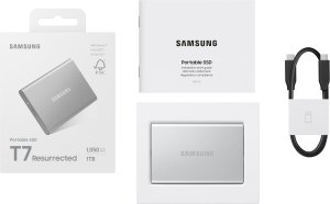 Dysk zewnętrzny SSD Samsung Portable SSD T7 Resurrected 1TB do 1.050 MB/s read+ 1.000 MB/s write Portable Solid State Drive 12