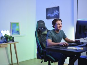 Fotel Trust GXT 716 Rizza Uniwersalny fotel dla gracza Tapicerowane siedzisko Czarny 8