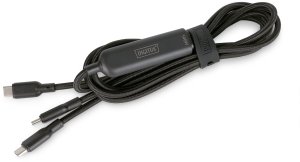 Kabel USB Digitus USB-C - 2x USB-C 1.8 m Czarny (AK-300170-018-S) 3