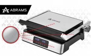 GRILL GOFROWNICA OPIEKACZ ELEKTRYCZNY 3W1 2200W REGULACJA CZASU I TEMP 11