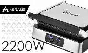 GRILL GOFROWNICA OPIEKACZ ELEKTRYCZNY 3W1 2200W REGULACJA CZASU I TEMP 3