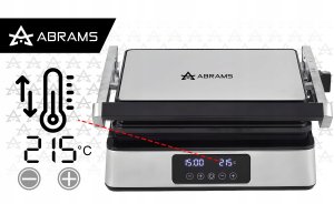 GRILL GOFROWNICA OPIEKACZ ELEKTRYCZNY 3W1 2200W REGULACJA CZASU I TEMP 5