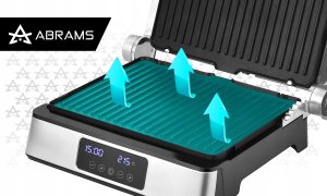 GRILL GOFROWNICA OPIEKACZ ELEKTRYCZNY 3W1 2200W REGULACJA CZASU I TEMP 10