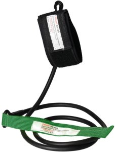 AQUA-SPORT POWERSTRECH DRYLAND SET GREEN RESISTANCE GUMA DO ĆWICZEŃ NA LĄD Z UCHWYTEM I PASKIEM NA KOSTKI AS32080 2