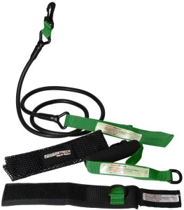 AQUA-SPORT POWERSTRECH DRYLAND SET GREEN RESISTANCE GUMA DO ĆWICZEŃ NA LĄD Z UCHWYTEM I PASKIEM NA KOSTKI AS32080 8