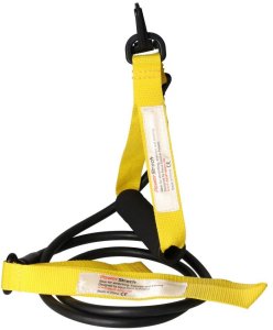 AQUA-SPORT POWERSTRECH DRYLAND SET YELLOW RESISTANCE GUMA DO ĆWICZEŃ NA LĄD Z UCHWYTEM I PASKIEM NA KOSTKI AS32080 3