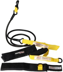 AQUA-SPORT POWERSTRECH DRYLAND SET YELLOW RESISTANCE GUMA DO ĆWICZEŃ NA LĄD Z UCHWYTEM I PASKIEM NA KOSTKI AS32080 6