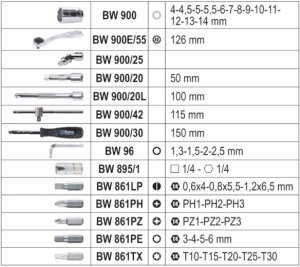 ZESTAW NASADEK 1/4' + BITY I AKCESORIA, 42 CZ. 2