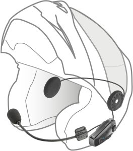 Interkom motocyklowy INTERPHONE U-COM 8R, komplet na 1 kask 6