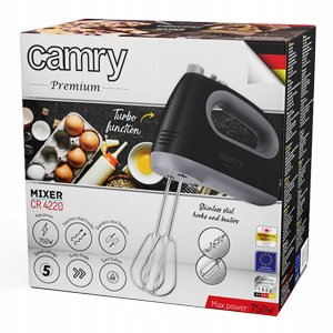 Mikser Ręczny Robot Kuchenny 750W Turbo 5 Prędkości Czarny 13