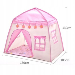 Namiot domek ogrodowy z podłogą dla dziewczynek różowy 600-25 3
