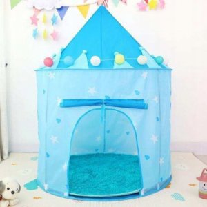 Namiot zamek pałac gwiazdki serduszka okrągły z podłogą dla dzieci 600-31 11