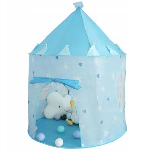 Namiot zamek pałac gwiazdki serduszka okrągły z podłogą dla dzieci 600-31 8