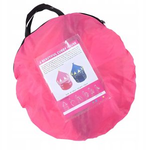 LUXMA Namiot w kształcie zamku z podłogą 135cm różowy dla dzieci 600-28 8