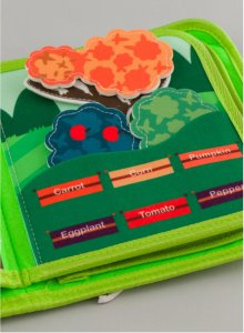 Sensoryczna książeczka dla dzieci farma zwierzątka na rzepy Montessori 12