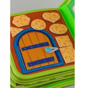 Sensoryczna książeczka dla dzieci farma zwierzątka na rzepy Montessori 13