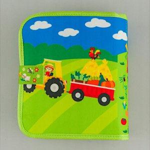 Sensoryczna książeczka dla dzieci farma zwierzątka na rzepy Montessori 16