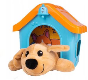 Zestaw Mały Weterynarz - Pluszowy Piesek z Budą i Akcesoriami Lekarskimi 3