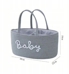 Organizer na pieluszki dla mamy torba na akcesoria niemowlaka szara 2