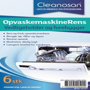 Machine descaler, Cleanosan, for dishwashers, with color and perfume, with 6 tablets 2