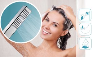 Zestaw prysznicowy Słuchawka natryskowa SOLIDNA Wąż pleciony 150 cm MOCNY 12