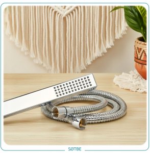 Zestaw prysznicowy Słuchawka natryskowa SOLIDNA Wąż pleciony 150 cm MOCNY 2