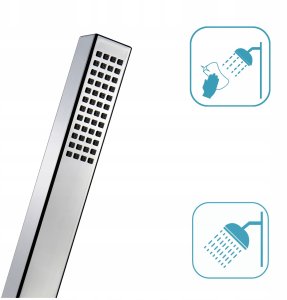 Zestaw prysznicowy Słuchawka natryskowa SOLIDNA Wąż pleciony 150 cm MOCNY 7