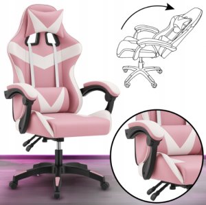 Fotel kontrast KG109 Różowo-biały (KONT_5907368782942) 2