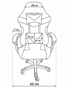 Fotel kontrast KG109 Różowo-biały (KONT_5907368782942) 5