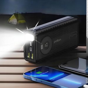 Powerbank 30000mAh 22,5W USB-C USB-A micro-USB LCD PD QC szybkie ładowanie 15