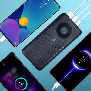 Powerbank 30000mAh 22,5W USB-C USB-A micro-USB LCD PD QC szybkie ładowanie 5