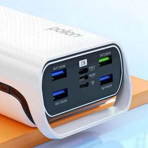 Powerbank 40000mAh 22,5W USB-C USB-A Micro-USB PD QC szybkie ładowanie 11