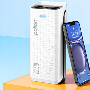 Powerbank 40000mAh 22,5W USB-C USB-A Micro-USB PD QC szybkie ładowanie 5