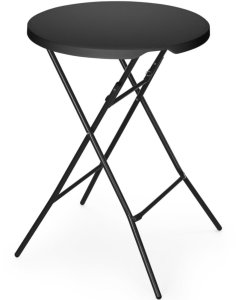 Amerbox Stolik koktajlowy barowy cateringowy składany śr. 80x110 cm - czarny 3