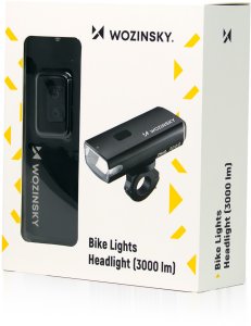 Wozinsky Lampka rowerowa przednia z kablem USB-C 3000 lm - czarna 4