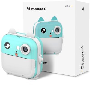 Drukarka etykiet Wozinsky Mini drukarka termiczna WDT-02 z aparatem kamerą dla dzieci - niebieska Mini drukarka termiczna WDT-02 z aparatem kamerą dla dzieci - niebieska 2
