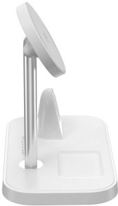 Ładowarka Alogy Ładowarka indukcyjna 3w1 ze stojakiem na smartfon Apple Watch AirPods MagSafe - biała 4