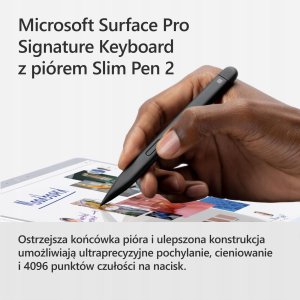 Microsoft Klawiatura do Surface Pro z piórem Slim Pen - Platynowy 8