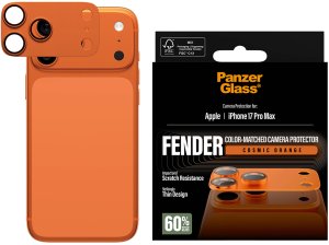 Szkło hartowane na obiektyw PanzerGlass Fender Camera Protector do iPhone 17 Pro Max pomarańczowy 2