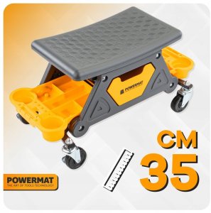 KRZESŁO WARSZTATOWE STOŁEK TABORET NA KÓŁKACH 3 SCHOWKI 200 KG SIEDZISKO 5