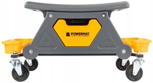 KRZESŁO WARSZTATOWE STOŁEK TABORET NA KÓŁKACH 3 SCHOWKI 200 KG SIEDZISKO 7