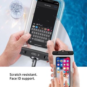 4kom.pl Pokrowiec wodoodporny uniwersalny na smartfon telefon do 6.9'' - czarny Tech-Protect 2