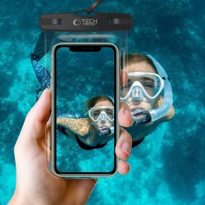 4kom.pl Pokrowiec wodoodporny uniwersalny na smartfon telefon do 6.9'' - czarny Tech-Protect 5